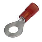 isolierte Quetschkabelschuh Ringform <br><br> 0,5 - 1,0 mm² rot M6 <br> DIN 46237 UL Style PA