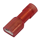vollisolierte Flachsteckhülse <br><br><br> 0,5 - 1,5 mm² rot <br> 2,8 x 0,8 UL Style PA 