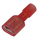 vollisolierte Flachsteckhülse <br><br><br> 0,5 - 1,5 mm² rot <br> 4,8 x 0,5 UL Style PA