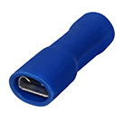 vollisolierte Flachsteckhülse <br><br><br> 1,5 - 2,5 mm² blau <br> 4,8 x 0,5 UL Style <br> PVC